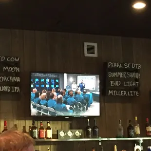 Beer list.  More craft beers on tap please!