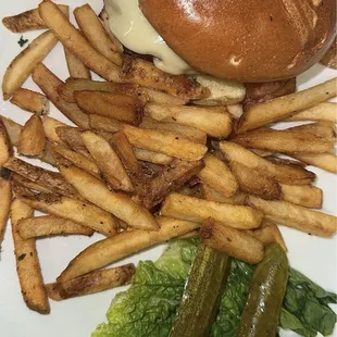 1 pound Hangar One burger with fries