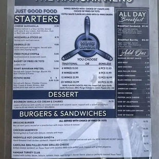 New food menu!!!