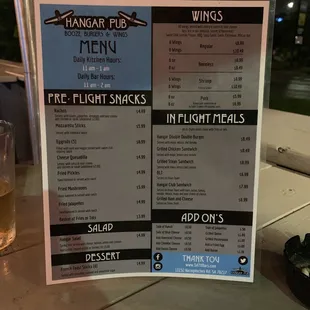 Front Menu