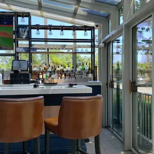 The bar in the sunroom area