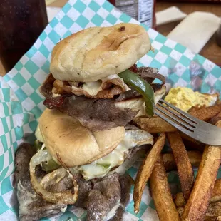 Cowboy Sliders and fries