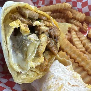 Chicken shawarma wrap