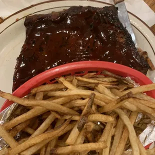 1/2 rack of ribs and fries! Saturday night special -not every night.