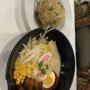 Tonkotsu Ramen and Side Fried rice