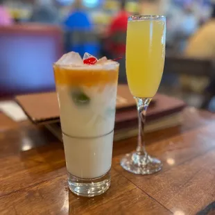 Pina co-lada and orange mimosa