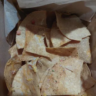 LOADED NACHOS--as served.  Loaded with what?