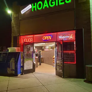 the entrance to the store