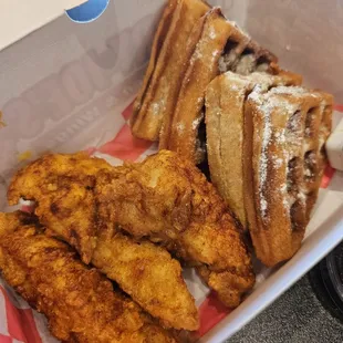 Tenders and waffles