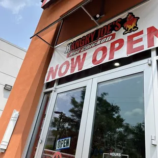 open sign