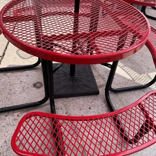 Outdoor seating.