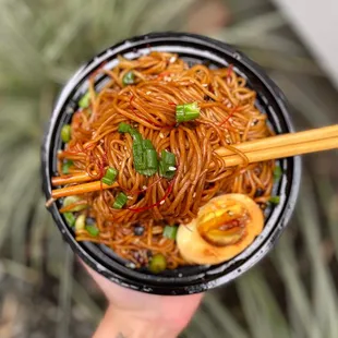 Sesame Scallion Noodle Nest* (IG: hangryforwhat)