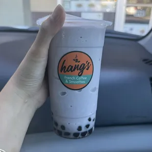 Taro Smoothie with Boba