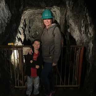 Grandma had to wear a mining hat