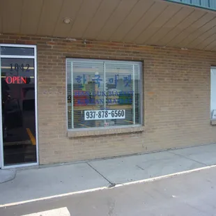 the entrance to the store