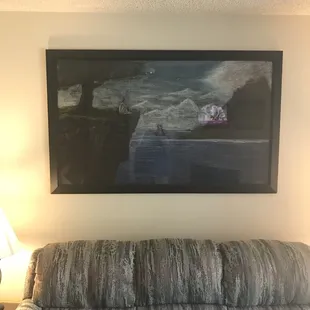 Our massive painting the Hangups Gallery framed for us!