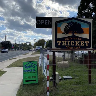 a sign for the store