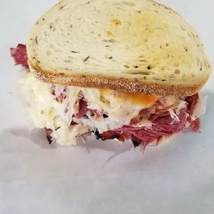 a close up of a sandwich