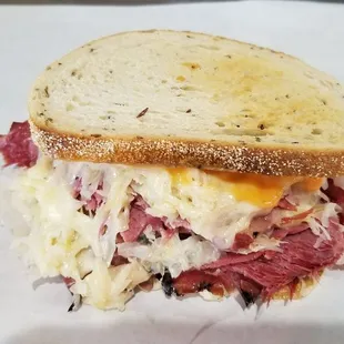 a close up of a sandwich