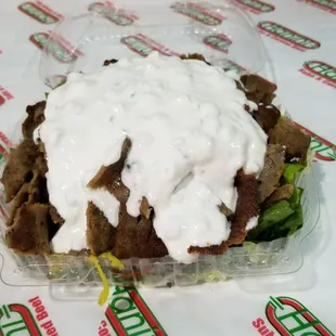 a close up of a food item