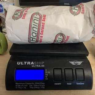 the super gyro. it felt so heavy i had to check it out. 2 pounds 5 ounces!