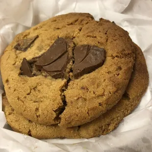 These cookies are humongous and delicious.