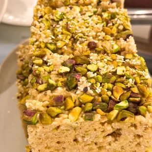 Halva Pistachio Rice Crispy Treat