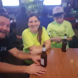 a group of people sitting around a table