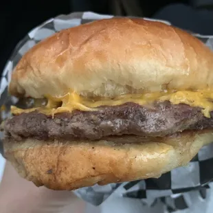 Cheeseburger with an added patty