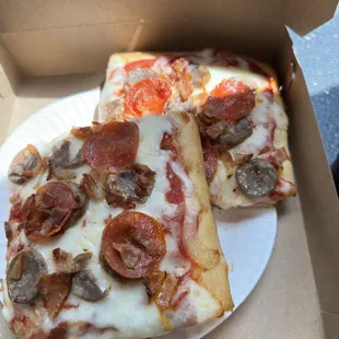 2 caecilians with bacon and sausage for $14 (ridiculous price)