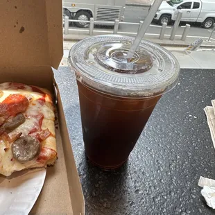 Black Iced coffee (I forgot the price and idk what ounce is this, but it's 2% up)