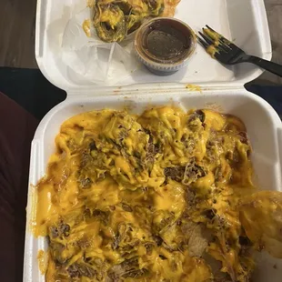 Take out - brisket nachos.