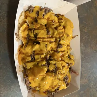 Dine In - brisket nachos.