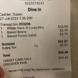 This is my order.  I ordered baked beans.  Susan apparently cannot read because what I ordered vs what I got.   They are not the same