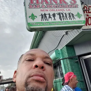 Outside the spot.. I thought I had a picture of my Seafood potatoes dish, but I guess I ate that as well ‍..