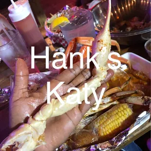 Normal sized crab legs at Katy location on the same day.