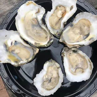 Photo cred @bigboldeatsvirginia on Instagram: 1/2 dozen steamed and raw oysters