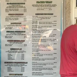 Mexican Menu as of 5/2/22