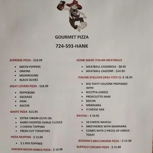 2023 Menu