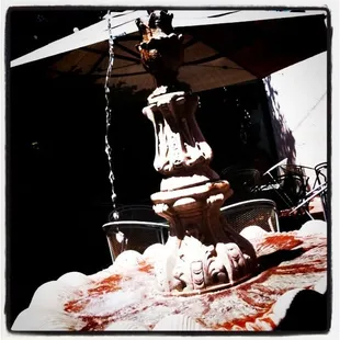 Water fountain in the patio