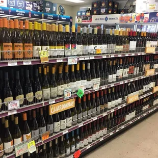 a wide selection of wines
