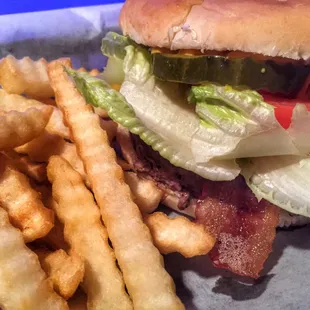Bacon Cheeseburger and Fries