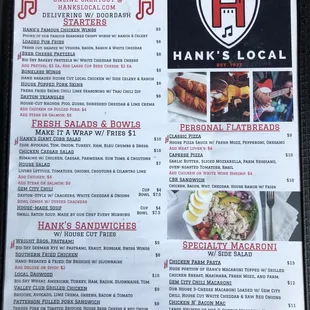 Food menu