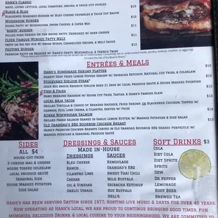 Food menu
