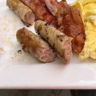Undercooked breakfast sausage