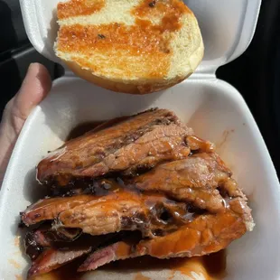 Smoked brisket sandwich