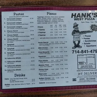 Menu photos