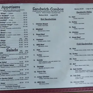 Menu photo