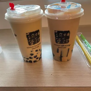 Grass Jelly Milk Tea
