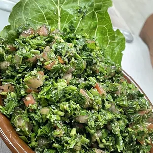 a closeup of a salad in a bowl